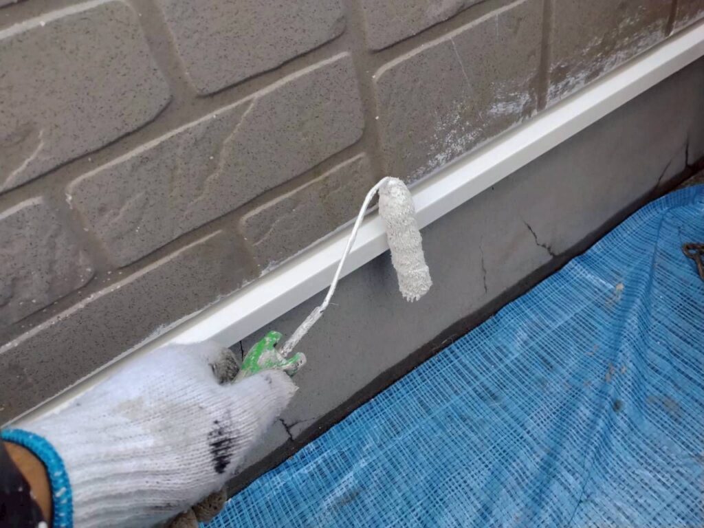 水切り上塗り一回目。