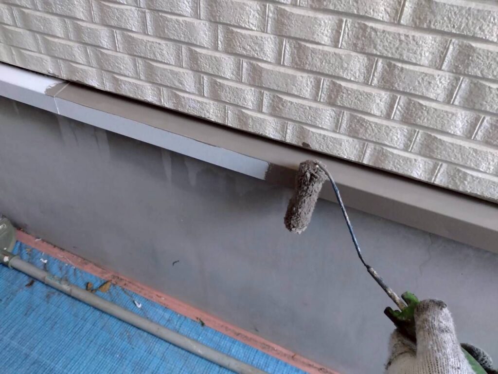 水切り上塗り一回目。
